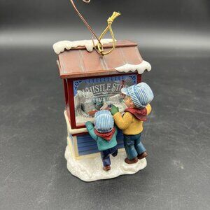 Hallmark Keepsake Christmas Window 2007 Whistle Stop Train Shop Ornament 4”